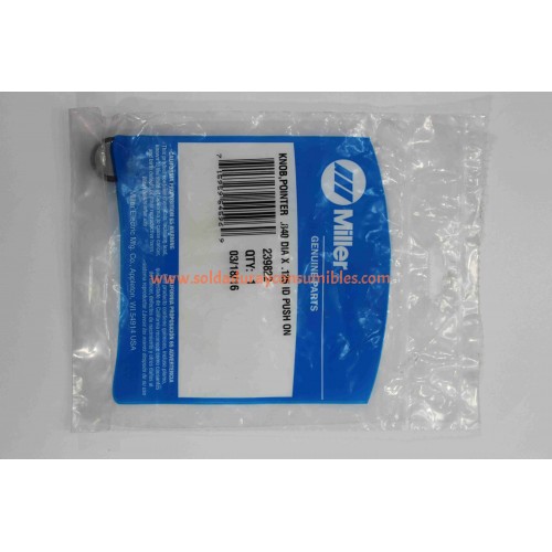 Miller 239822 Knob Pointer .840 dai X .125 ID Push on w/spring 