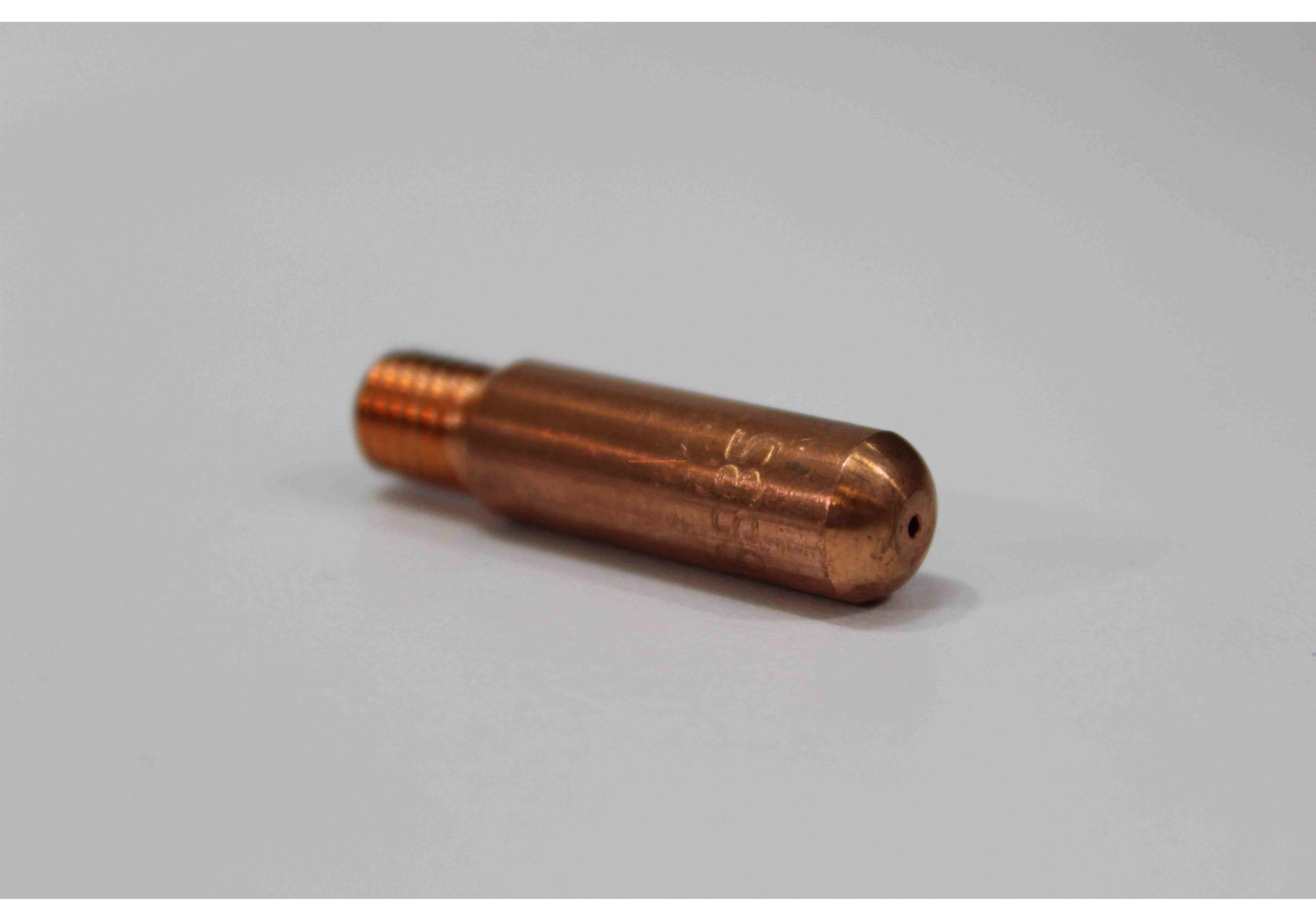 20 Punte Di Contatto In Rame Per Saldatura MIG MAG – Compatibili Con Torcia Binzel 15AK – Ø 0,8 / 1,0 Mm