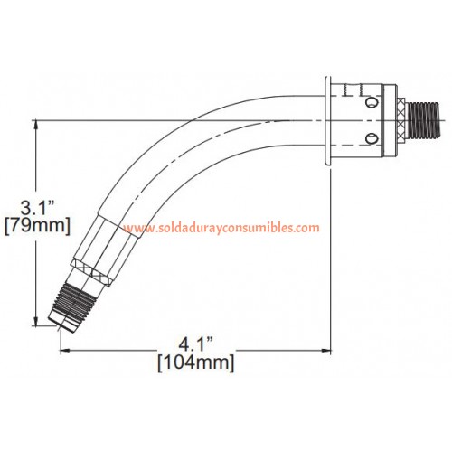 Tregaskiss 405-60 cuello de cisne manual 60 grados refrigerado por aire